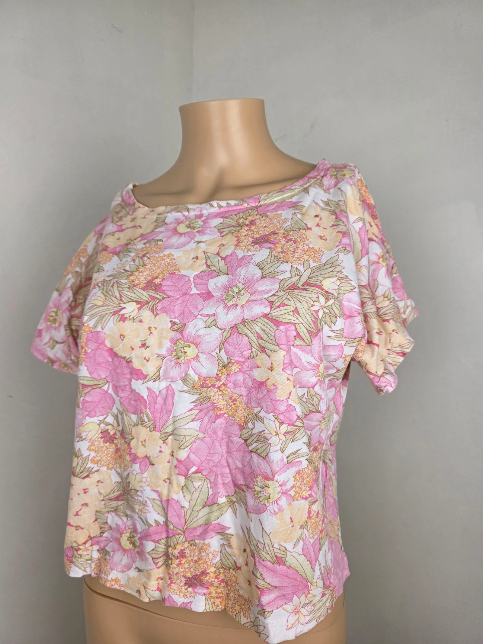 Boerentruit met bloemenpatroon van katoen 🍒vintage jaren 80🍒oversized pasvorm maat 38/40 – photo 2